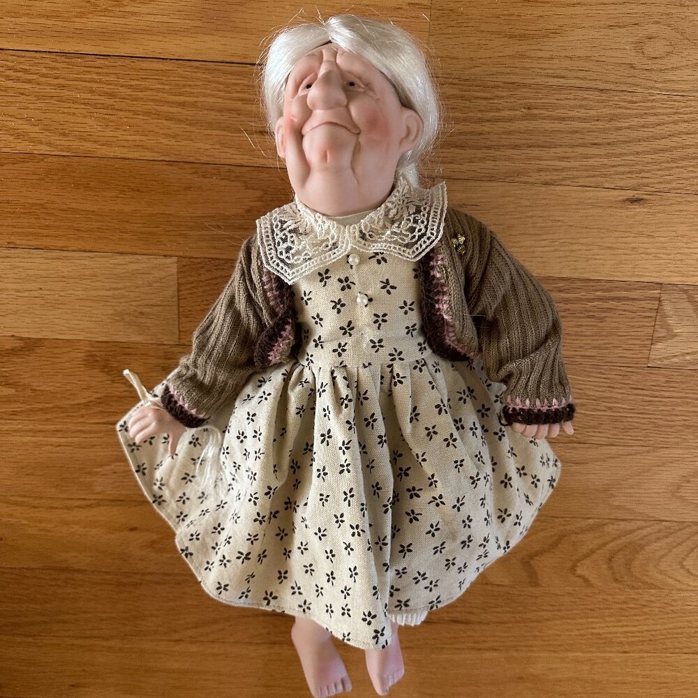 Grumpy Grandma Porcelain Doll